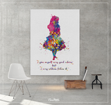 Alice in Wonderland Quote Watercolor Print Archival Fine Art Print Nursery Wall Art Wall Decor Art Home Decor Wall Hanging Baby Shower-586 - CocoMilla
