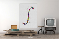 Integral Symbol Art Watercolor Print Math Teacher Gift Math Art Gift Numbers Nerdy Geek Student Mathematics Art Science Dorm Poster-1539 - CocoMilla