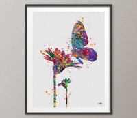 Flowers and Butterfly Nature Love Watercolor Print Wedding Gift Flower Print Children's Wall Art Wall Decor Art Home Decor Wall Hanging-938 - CocoMilla
