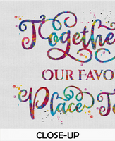 Together is Our Favourite Place to Be Quote Watercolor Print Typography Friendship Love Wall Art Valentines Wedding Gift Housewarming-1654 - CocoMilla