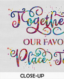 Together is Our Favourite Place to Be Quote Watercolor Print Typography Friendship Love Wall Art Valentines Wedding Gift Housewarming-1654 - CocoMilla