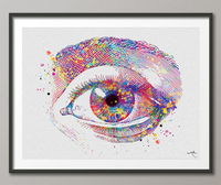 Human Eye Watercolor Print Optometrist Gift Optician Poster Eye Doctor Art Medical Art Ophthalmology Wall Art Eye Clinic Wall Art Decor-1027 - CocoMilla