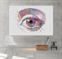 Human Eye Watercolor Print Optometrist Gift Optician Poster Eye Doctor Art Medical Art Ophthalmology Wall Art Eye Clinic Wall Art Decor-1027 - CocoMilla