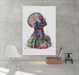 Anatomical Torso Watercolor Print Cardiology Decor Medical Art Print Human Anatomy Art Print Laboratory Decor Doctor Print Wall Hanging-1076 - CocoMilla