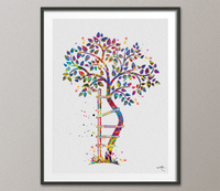 Orthopedic Tree Watercolor Print Crooked Tree Orthopedic Symbol Wall Art Physiotherapy Chiropractor Gift Skeletal Medical Art Anatomy-1399 - CocoMilla