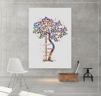 Orthopedic Tree Watercolor Print Crooked Tree Orthopedic Symbol Wall Art Physiotherapy Chiropractor Gift Skeletal Medical Art Anatomy-1399 - CocoMilla