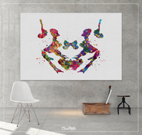 Rorschach Inkblot Test Card 3 Watercolor Print Psychology Psychiatry Psychotherapist Psychological Psychologist Clinic Medical Office-1289 - CocoMilla