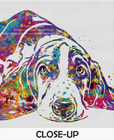 Basset Hound Dog Watercolor Dog Print Basset Hound Pet Dog Love Puppy Friend Animal Dog Pet Art Dogart Basset Hound Poster Dog Art-1444 - CocoMilla