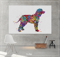 Irısh Water Spaniel Dog Watercolor Print Pet Gift Pet Dog Love Puppy Friend Dog Poster Dog Art Dog Wall Art Doglover Gift Animal Poster-1439 - CocoMilla