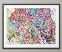 Breast Cancer Histology Watercolor Print Medical Art Breast Cancer Medical Office Decor Oncology Nurse Gift Art Oncologist Doctor Gift-1259 - CocoMilla