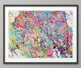 Breast Cancer Histology Watercolor Print Medical Art Breast Cancer Medical Office Decor Oncology Nurse Gift Art Oncologist Doctor Gift-1259 - CocoMilla