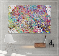 Breast Cancer Histology Watercolor Print Medical Art Breast Cancer Medical Office Decor Oncology Nurse Gift Art Oncologist Doctor Gift-1259 - CocoMilla