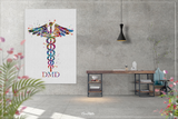 Dentist Caduceus Watercolor Print DMD Medical Art Dental Cabinet Office Clinic Dentistry Art Gift Doctor Tooth Teeth Decor Science Art-279 - CocoMilla