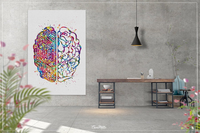 Brain Anatomy Circuit Board Watercolor Print Science Art Computer Art Neurology Human Brain Engineer Gift Brain Science Poster Wall Art-1110 - CocoMilla