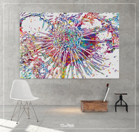 Cancer Cell Watercolor Print Medical Art Science Histology T-Cells Biology Art Oncology Doctor Clinic Office Cancer Awareness Chemo Gift-201 - CocoMilla