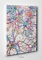 Neural Network Watercolor Print Abstract Medical Art Science Neurology Brain Cell Psychiatry Therapy Art Doctor Poster Neuron Synapses-1474 - CocoMilla