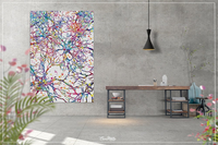 Neural Network Watercolor Print Abstract Medical Art Science Neurology Brain Cell Psychiatry Therapy Art Doctor Poster Neuron Synapses-1474 - CocoMilla