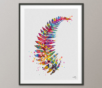 Fern Decor Set Watercolor Print Fern Leaves Fern Leaf Plant Botanical Decoration Poster Kitchen Nursery Home Modern Natural Wall Art -1367 - CocoMilla