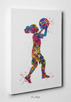 Basketball Girl Watercolor Print Female Woman Mom Basketball Player Gift Sport Wall Art Kids Gift Sports Basketball Decor Wall Hanging-1535 - CocoMilla