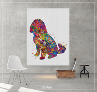 Cockapoo Dog Watercolor Print Dog Art Custom Dog Portrait Pet Dog Love Cockerpoodle Painting Doglover Personelize Cockapoodle Poster-1496 - CocoMilla