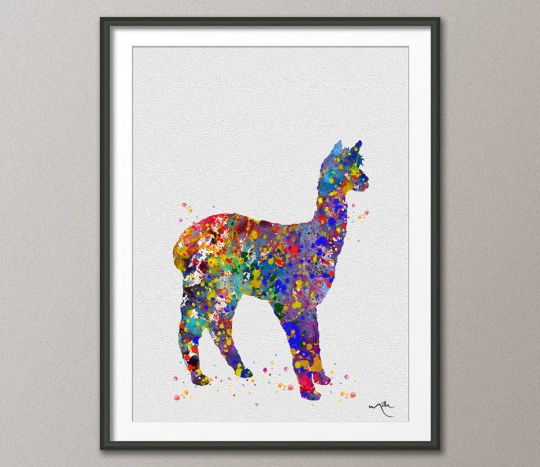 Alpaca Llama Watercolor Painting Print Lama Archival Fine Art Print For  Kids Nursery Wall Art Wall Decor Art Home Decor Wall Hanging No 311