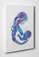 Breastfeeding Watercolor Print Mother and Baby Mother and Son Mother and Children Mother and Kids New Mum Baby Shower Room Wall Decor-1384 - CocoMilla
