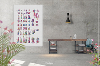 Dental Chart Watercolor Print Tooth Art Teeth Dental Clinic Decor Dentistry Student Office Decor Graduaiton Dentist Gift Medical Art-1272 - CocoMilla