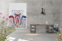 Molar Tooth Watercolor Print Tooth Anatomical Art Dental Clinic Decor Art Dentistry Student Science Graduaiton Dentist Gift Doctor Art-1035 - CocoMilla