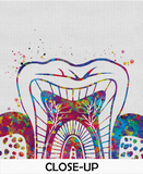 Molar Tooth Watercolor Print Tooth Anatomical Art Dental Clinic Decor Art Dentistry Student Science Graduaiton Dentist Gift Doctor Art-1035 - CocoMilla