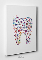 Molar Tooth Abstract Watercolor Print Human Teeth Anatomy Dental Office Clinic Decor Art Dentistry Dentist Gift Dental Hygienist -1491 - CocoMilla
