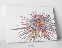 Cancer Cell Watercolor Print Medical Art Science Histology T-Cells Biology Art Oncology Doctor Clinic Office Cancer Awareness Chemo-1469 - CocoMilla
