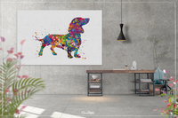Dachshund Dog Watercolor Print Canvas Print Dog Lovers Gift Dog Teckel Doxie Art Print Wall Art Wall Decor Art Home Decor Wall Hanging-553 - CocoMilla