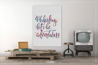 Oh Darling Let's Be Adventurers Watercolor Print Anniversary Wedding Gift Travel Inspirational Quote Wall Decor Poster Art Home Decor-331 - CocoMilla