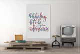 Oh Darling Let's Be Adventurers Watercolor Print Anniversary Wedding Gift Travel Inspirational Quote Wall Decor Poster Art Home Decor-331 - CocoMilla