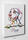 Hungarian Vizsla Dog Watercolor Print Name Personelized Magyar Dog Pet Gift Doglover Dog Art Customizable Animal Vizsla Poster Dogart-1628 - CocoMilla