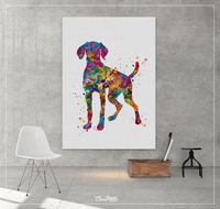 Hungarian Vizsla Dog Watercolor Print Magyar Dog Pet Gift Dog Love Puppy Friend Dog Art Customizable Animal Poster Vizsla Poster Dogart-1433 - CocoMilla