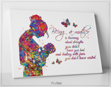 Motherhood Quote Watercolor Print Pregnancy Mom Gift Butterfly Obstetrician Nursing Baby Shower New Mum Art Mother Gift Midwife Gift-1570 - CocoMilla