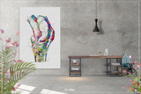 Knee Anatomy Art Watercolor Print Orthopedic Surgeon Gift Physiotherapists Office Decor Medical Art Chiropractic Clinic Poster -1363 - CocoMilla