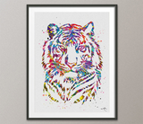 Tiger Face Watercolor Painting Print Archival Fine Art Print For Kids Nursery Art Wall Art Wall Decor Tiger Art Home Decor Wall Hanging-1624 - CocoMilla