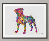Staffordshire Bull Terrier Watercolor Dog Print Pet Gift Pet Dog Love Doglover Poster Dog Art Bull Terrier Memorial Gift Poster Dog-1621 - CocoMilla