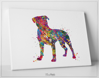 Staffordshire Bull Terrier Watercolor Dog Print Pet Gift Pet Dog Love Doglover Poster Dog Art Bull Terrier Memorial Gift Poster Dog-1621 - CocoMilla