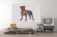 Staffordshire Bull Terrier Watercolor Dog Print Pet Gift Pet Dog Love Doglover Poster Dog Art Bull Terrier Memorial Gift Poster Dog-1621 - CocoMilla