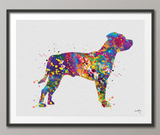 Staffordshire Bull Terrier Watercolor Dog Print Pet Gift Pet Dog Love Doglover Poster Dog Art Bull Terrier Memorial Gift Poster Dog-1622 - CocoMilla