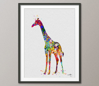 Giraffe Watercolor Painting Print Archival Fine Art Print For Kids Nursery art Wall Art Wall Decor Art Home Decor Wall Hanging[NO 243] - CocoMilla