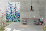 Neural Network Blue Watercolor Print Abstract Medical Art Science Neurology Brain Psychiatry Therapy Canvas Poster Neuron Synapses-1250 - CocoMilla