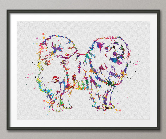 Chow Chow Dog Watercolor Dog Print Chow Chow Art Poster Gift Pet Dog Love Puppy Animal Dog Poster Pet Decor Animal Doglover Dog Art-1486 - CocoMilla