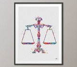 Scales Of Justice Watercolor Print Lady Justice Art Attorney Lawyer Office Decor Wall Art Judge Law Lawyer Graduation Pass the Bar Gift-426 - CocoMilla