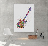 Electric Guitar Watercolor Print Music Telecaster Instrument Wall Art Poster Music Art Wall Decor Art Dorm Rocker Teen Room Wall Hanging-327 - CocoMilla