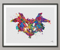 Rorschach inkblot test 1 Watercolor Print Psychology Psychiatry Wall Art Psychotherapist Psychologist Gift Medical Art Clinic Decor-780 - CocoMilla