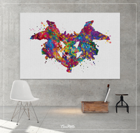 Rorschach inkblot test 1 Watercolor Print Psychology Psychiatry Wall Art Psychotherapist Psychologist Gift Medical Art Clinic Decor-780 - CocoMilla